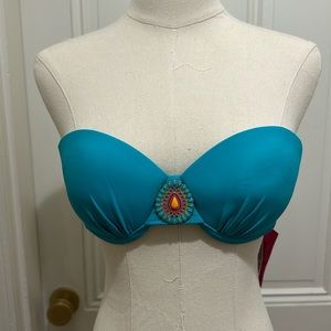 NWT Teal bikini bikini top